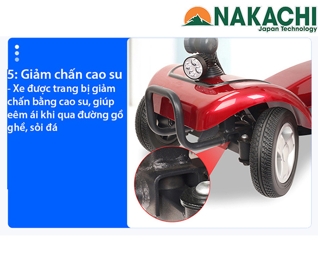 giảm chấn Xe Điện 4 Bánh Nakachi NC-X02